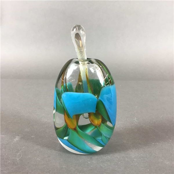 David Berger Studio Art Glass Apple Form Perfume Bottle w/ Stopper