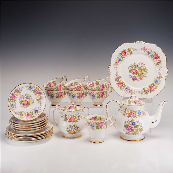 24pc Royal Stafford Rochester Bone China Tea Service Set