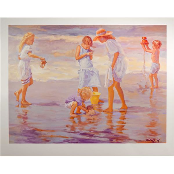 Lucelle Raad, Poster Print on Paper, Beach Children Scene
