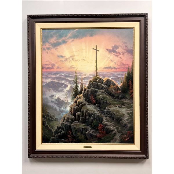 Thomas Kinkade (American, 1958-2012) Offset Lithograph on Canvas, Sunrise