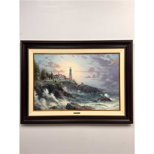 Thomas Kinkade (American, 1958-2012), Offset Lithograph on Canvas, Clearing Storms