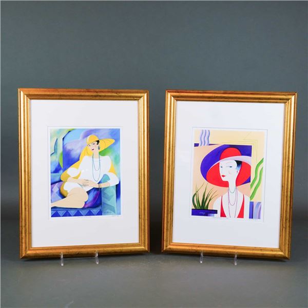 Pair of Anthony D'Arrigo (American) Lithographs, 'Remembering' and 'That Lady in Red'