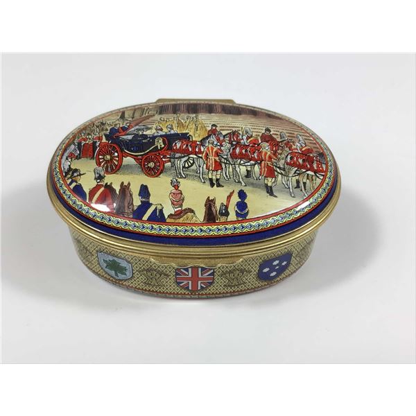 Halcyon Days Queen Victoria and Prince Albert Carriage Enamel Box