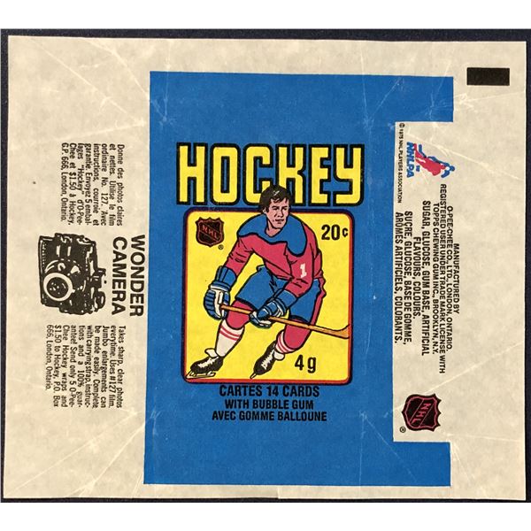 1979-80 O-PEE-CHEE NHL HOCKEY WRAPPER - WAYNE GRETZKY ROOKIE YEAR