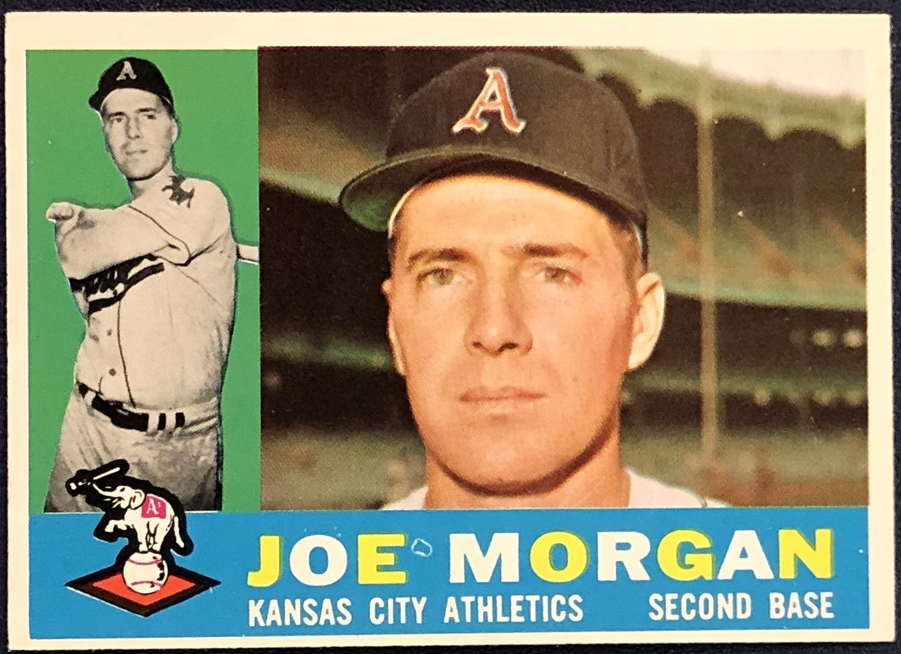 Baseball Rookie Card Back 1960 TOPPS BASEBALL WHITE BACKS - JOE MORGAN ROOKIE CARD