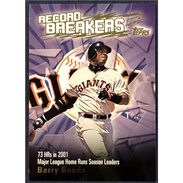 2002 TOPPS RECORD BREAKERS BARRY BONDS