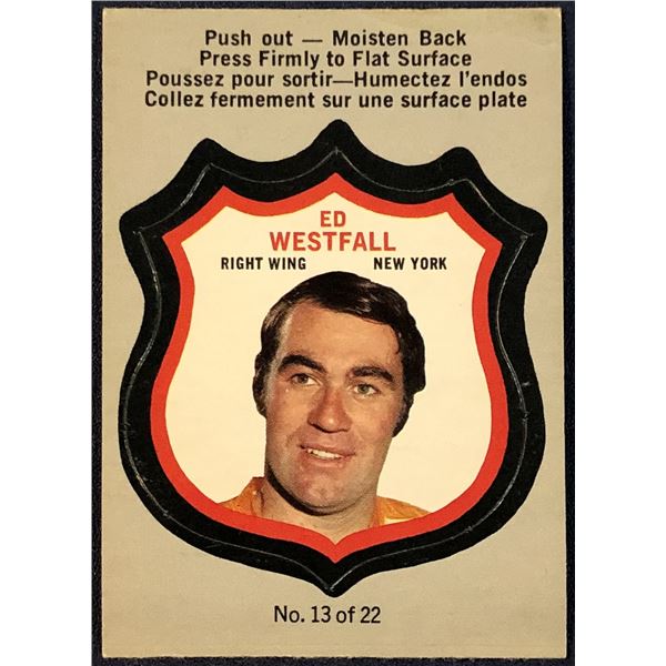 1972-73 O-PEE-CHEE NHL PLAYER CREST - ED WESTFALL