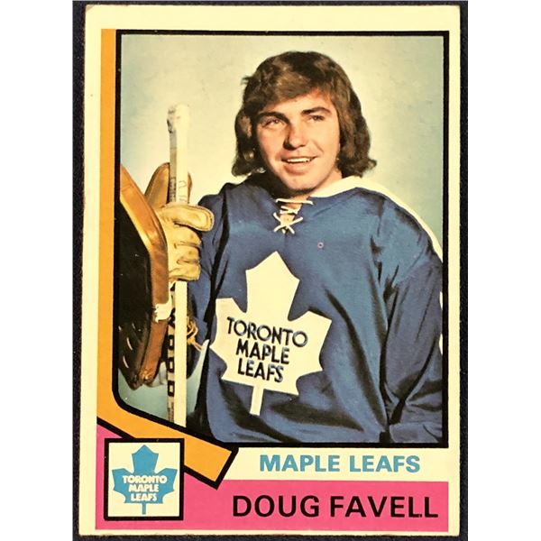 1974-75 TOPPS NHL HOCKEY DOUG FAVELL