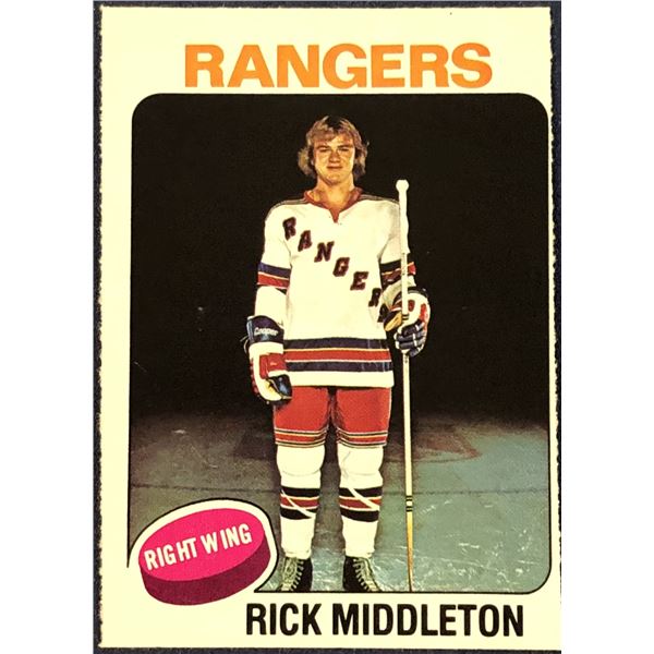1975-76 O-PEE-CHEE RICK MIDDLETON (HOF) ROOKIE CARD