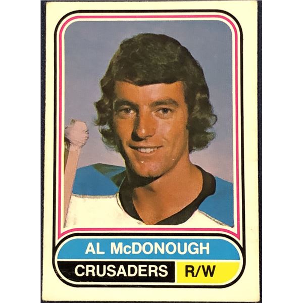 1975-76 O-PEE-CHEE WHA HOCKEY AL McDONOUGH ROOKIE CARD