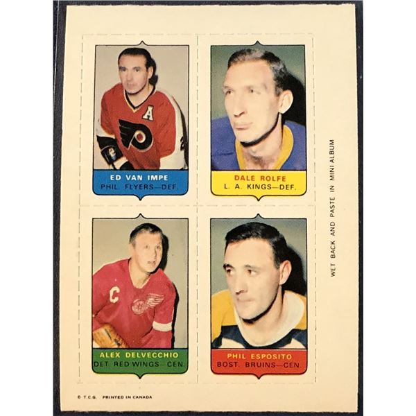 1969-70 O-PEE-CHEE NHL 4-IN-1 -- PHIL ESPOSITO (HOF)