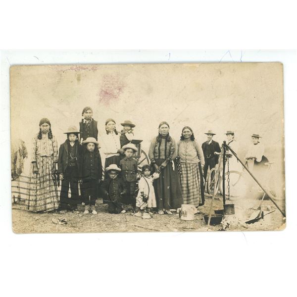 1908 Posted RPPC – Native Americans, Quill Lake Area, SK.