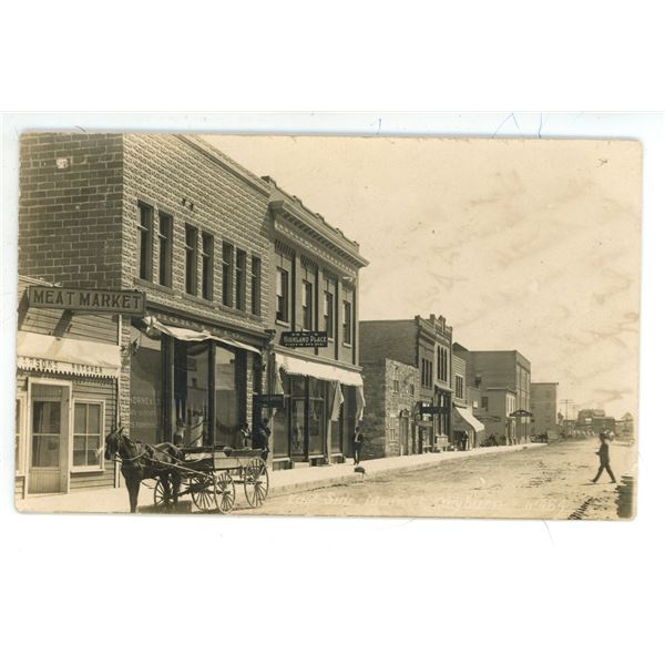 1907 RPPC – 3rd Street.  Weyburn, Saskatchewan