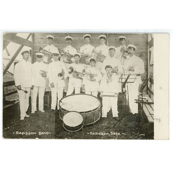 Early 1920’s RPPC – “Radisson Band.  Radisson, Sask.”
