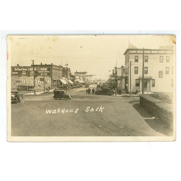 Vintage RPPC – “Watrous Sask”.  Posted.