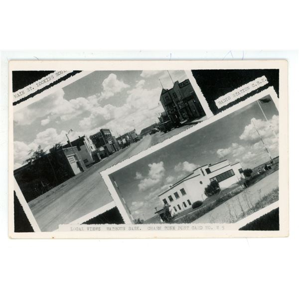Vintage RPPC Charm Tone Post Card – “Local Views.  Watrous Sask.”  Inc. C