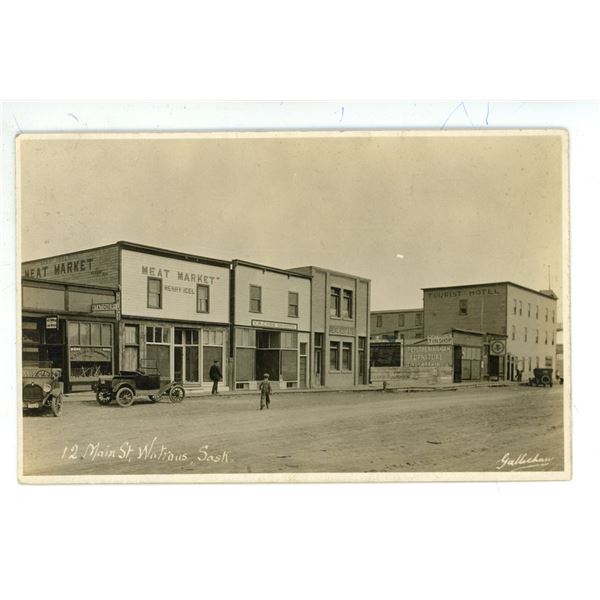 1920 RPPC – “12 Main St. Watrous, Sask.”