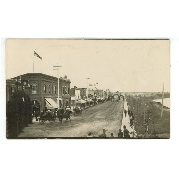 Early 1900’s RPPC – River Street.  Prince Albert, Sask.