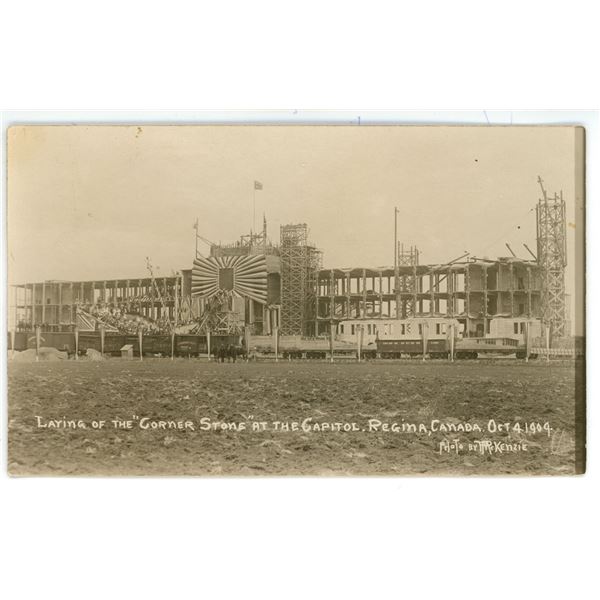 RPPC – “Laying of the ‘Corner Stone’ at the Capitol.  Regina (SK