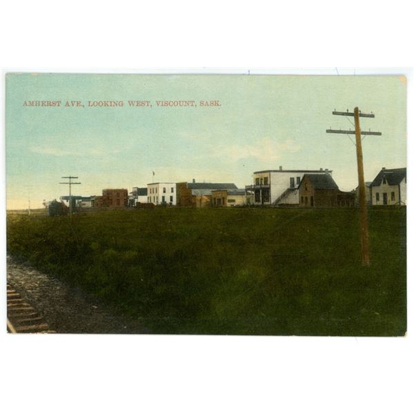 Vintage Post Card – “Amherst Ave, Looking West. Viscount, Sask.”