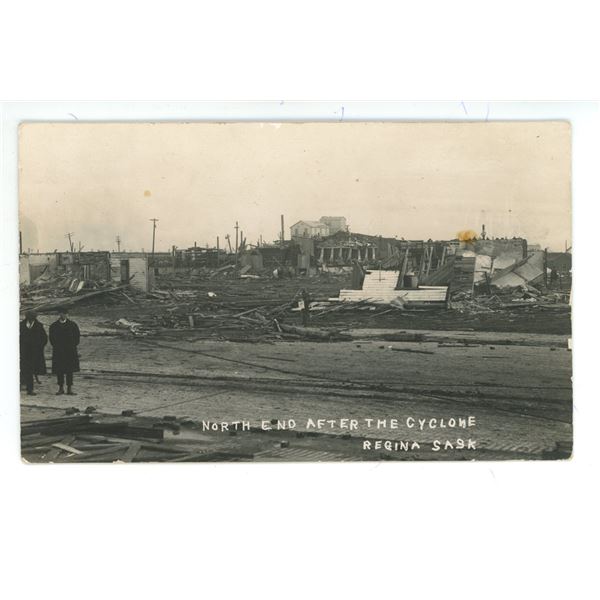 RPPC - Aftermath of the 1912 Regina, SK Cyclone.  “North End after the Cyclone”.  