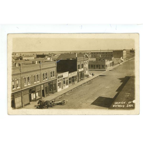 1911 RPPC - “Section of Watrous Sask”.  Posted.