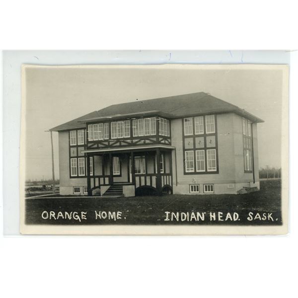 1923 RPPC – “Orange Home.  Indian Head, Sask.”