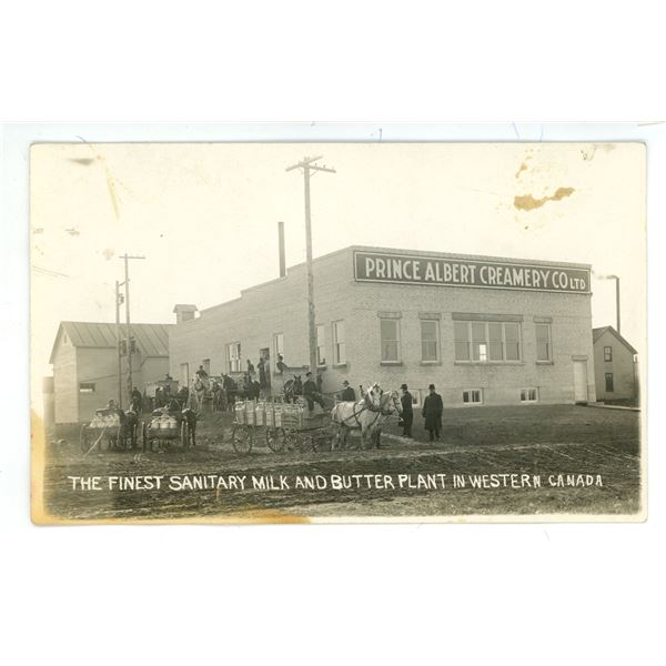 Early 1900’s RPPC – “Prince Albert Creamery Co Ltd.”  Prince Alb