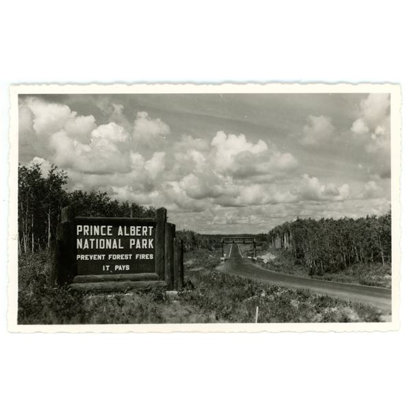 Vintage RPPC – “Prince Albert National Park”.  Prince Albert, Sask.  Exce