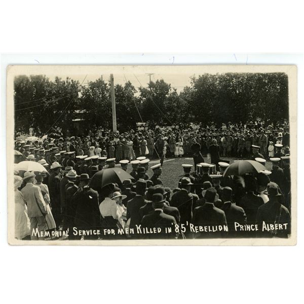 Early 1900’s RPPC – “Memorial Service For Men Killed in ’85 Rebe