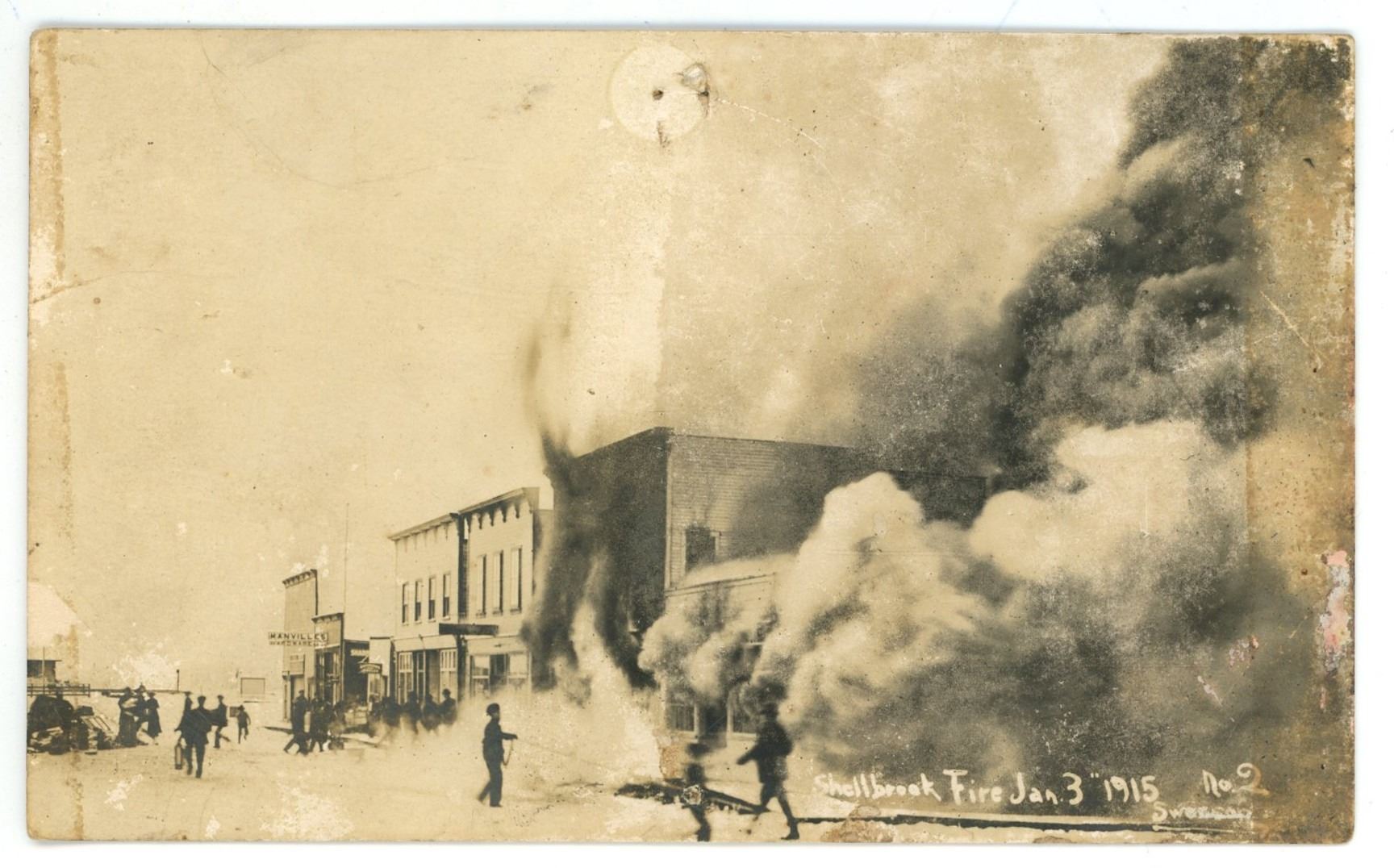 Shellbrook Fire RPPC β βShellbrook Fire Jan 3rd, 1915. No. 2β. Shellbrook, Sask ...