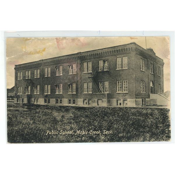 Early 1900’s Post Card – “Public School.  Maple Creek, Sask.”