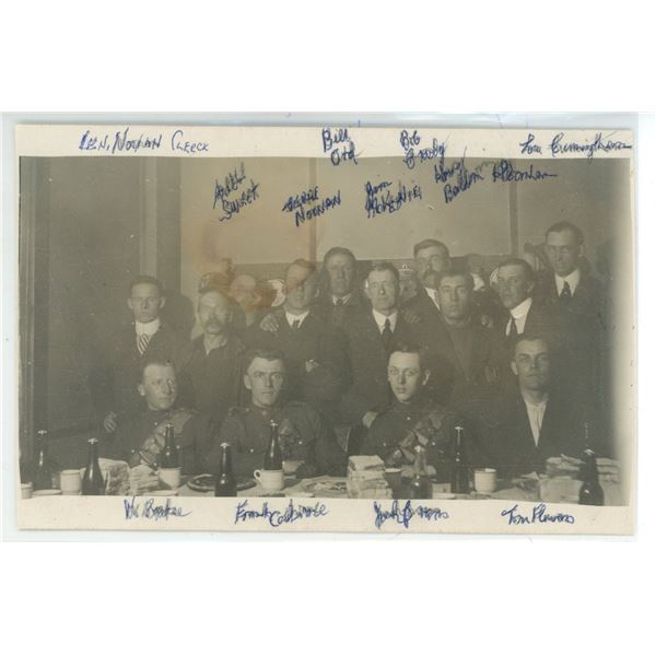 WWI(?) RPPC Group Photo Labeled w/ Names