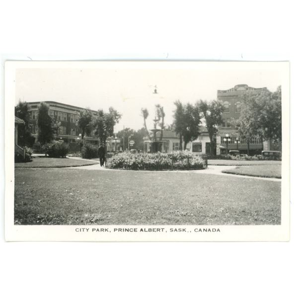 Vintage RPPC – “City Park, Prince Albert, Sask., Canada”