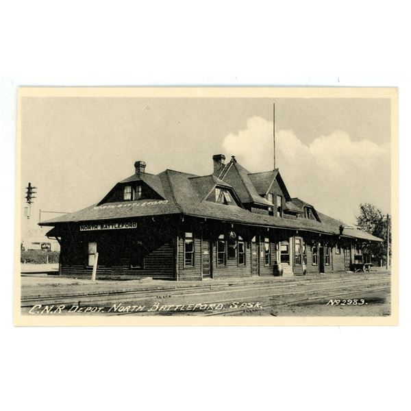 Vintage Post Card – “C.N.R Depot.  North Battleford, Sask.”