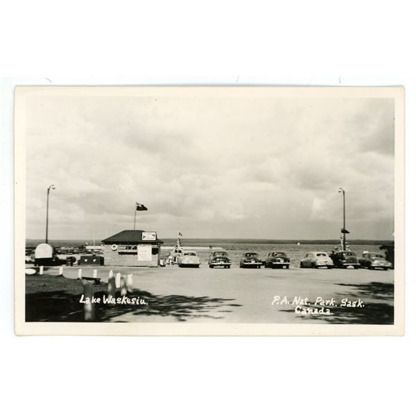 Vintage RPPC – “Lake Waskesiu.  P.A. Nat. Park.  Sask, Canada”