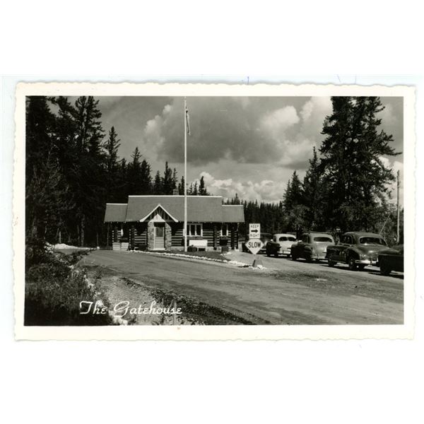 Vintage RPPC – “The Gatehouse”.  Waskesiu, Sask.