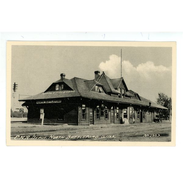 Vintage Post Card – “C.N.R Depot.  North Battleford, Sask.”