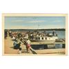 Image 1 : Vintage Post Card- “Tourists Leaving by Daily Passenger Boats for Trips on Waskesiu Lake[x=