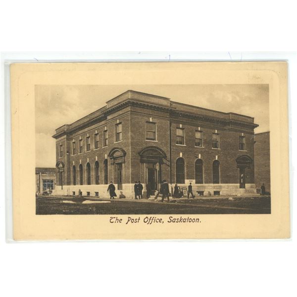 Vintage Post Card – “The Post Office, Saskatoon.” Sask.
