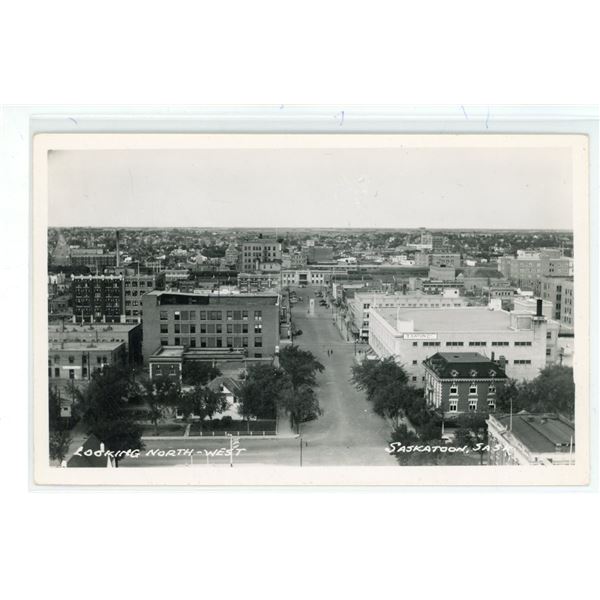 Vintage RPPC – “Looking North-West.  Saskatoon, Sask.”