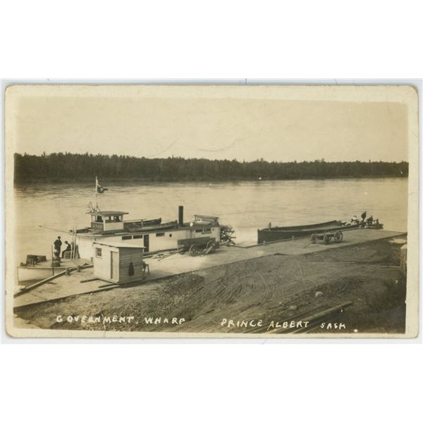 Early 1900’s RPPC – “Government Wharf.  Prince Albert, Sask.”