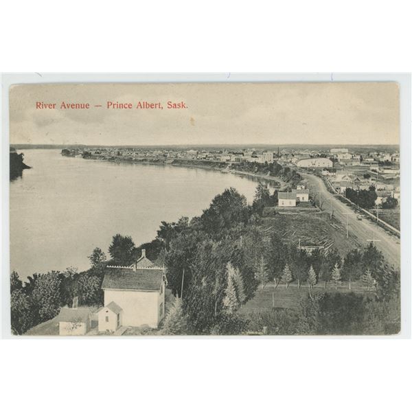 Early 1900’s Post Card – “River Avenue – Prince Albert, Sask.[x=
