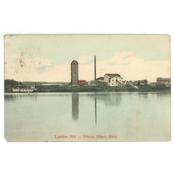 1908 Post Card – “Lumber Mill – Prince Albert, Sask.”