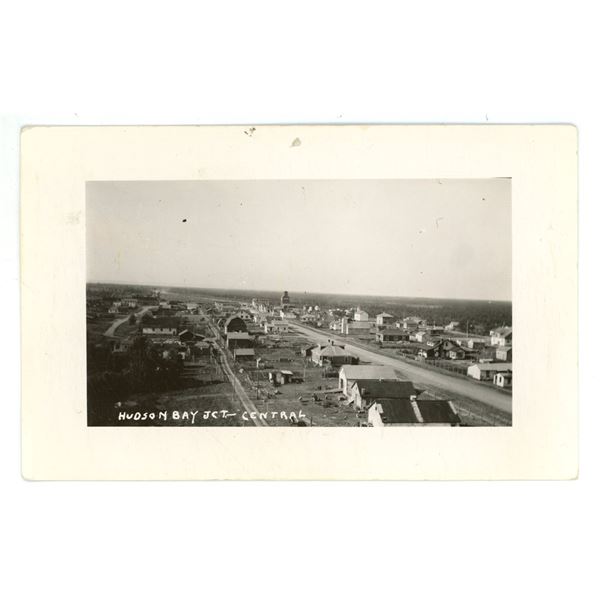 Vintage RPPC – “Hudson Bay Jct. – Central.”  Hudson Bay, Sask.