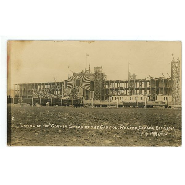 RPPC – “Laying of the ‘Corner Stone’ at the Capitol.  Regina (SK