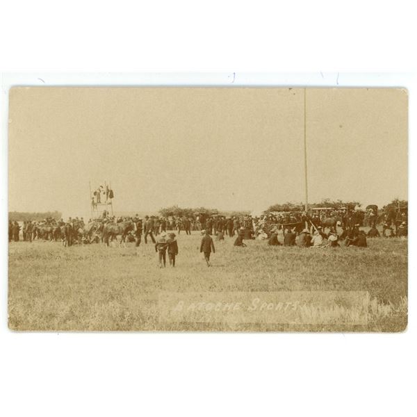 Vintage RPPC – “Batoche Sports”.  Batoche, Sask.