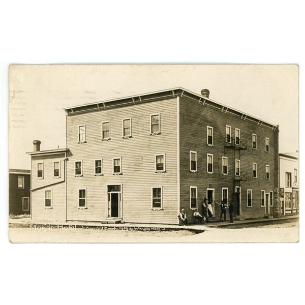 1909 RPPC – “Manor Hotel”. Manor, Sask.  Posted.