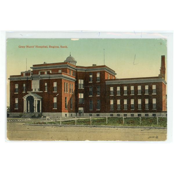 1916 Post Card – “Grey Nuns’ Hospital, Regina, Sask.”