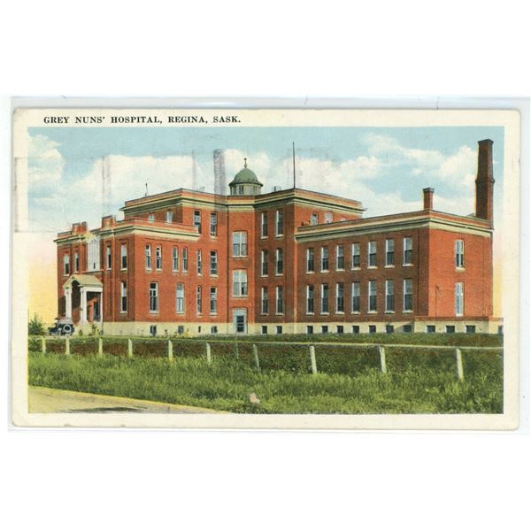 1924 Post Card – “Grey Nuns’ Hospital, Regina, Sask.”  Posted.